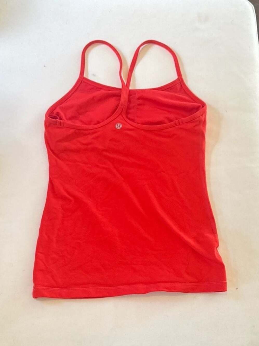 Lululemon Red Power Y Tank Top with Built-in Shelf Bra Size 6 - Picture 2 of 4